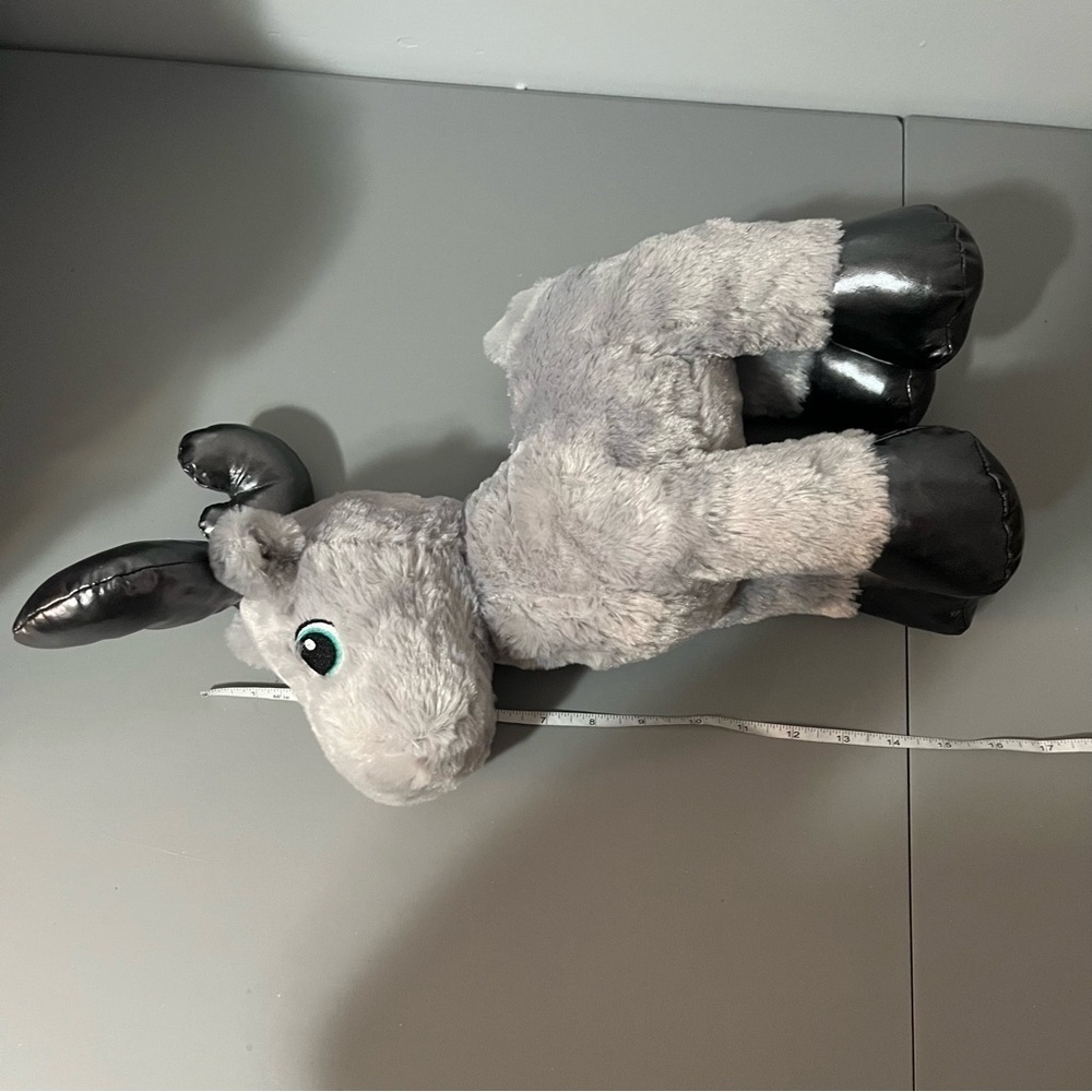 Build A Bear Gray Gust Moose Plush Animal 2018 Green Eye Silver Reindeer 14” - Picture 10 of 10